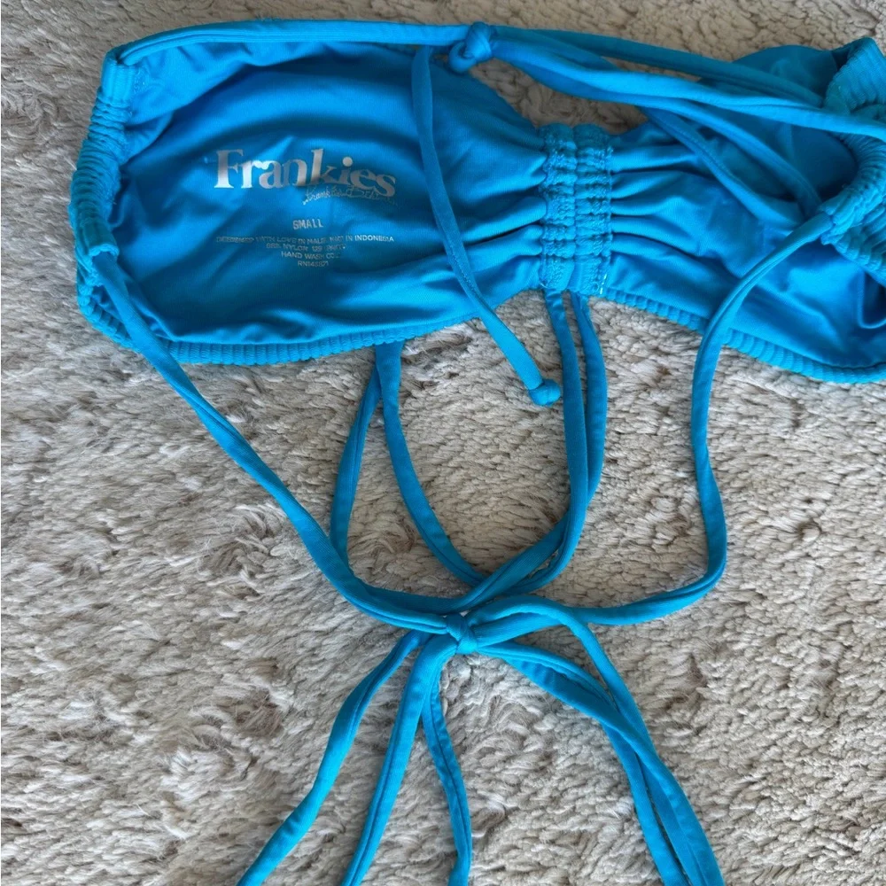 Frankie's Bikinis Vibrant Blue Ribbed Bikini